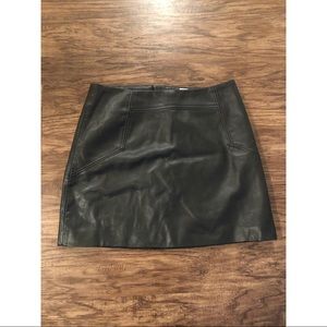 Black leather skirt, size 8